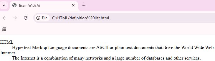 HTML Lists