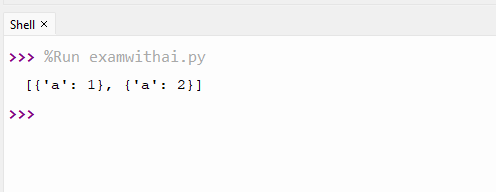 Dictionary Programs in Python