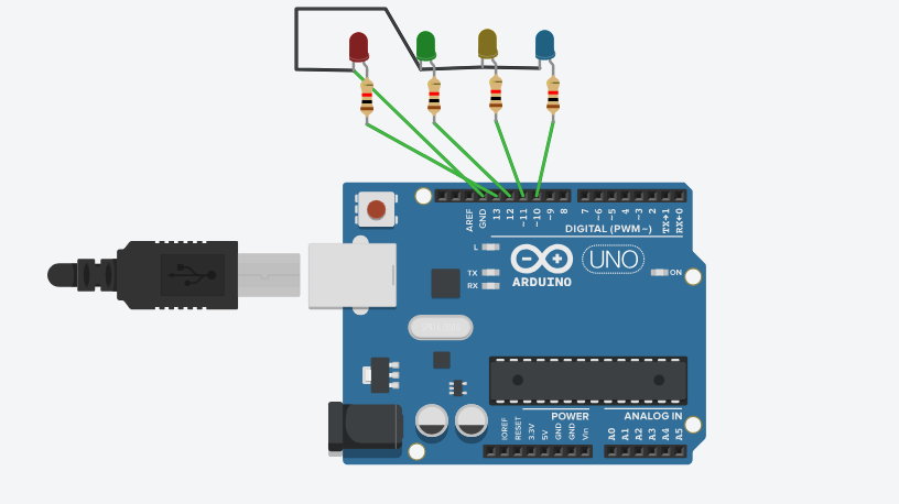 Blink 3 LEDs Alternatively in IoT