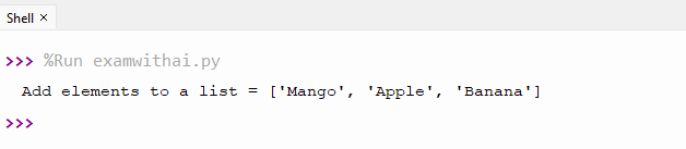 List Programs in Python