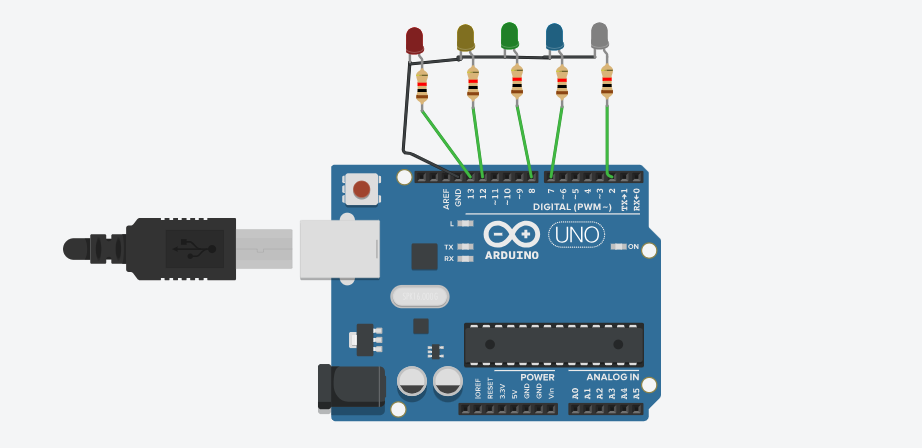 LEDs in a parallel mode in IoT
