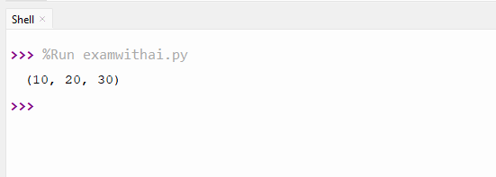 Tuples Programs in Python