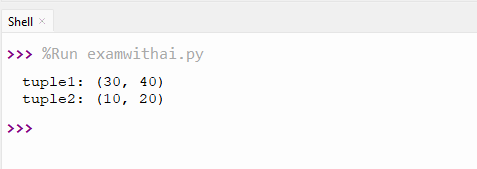Tuples Programs in Python
