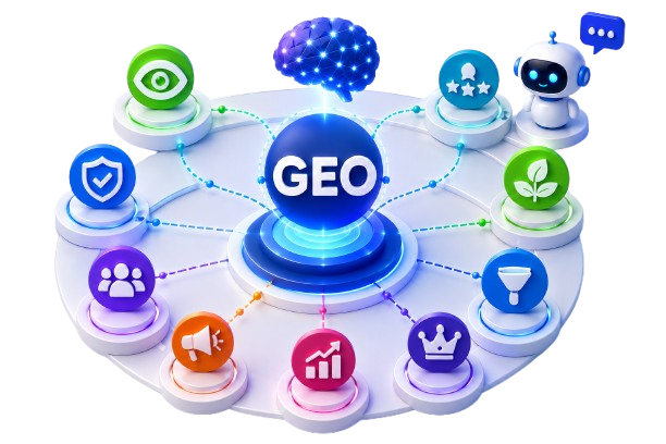 What is GEO 7 Benefits of GEO, improved content quality, Brand authority, AI visibility
