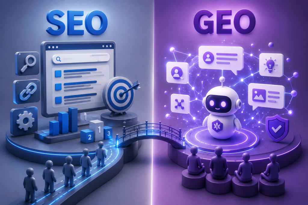 What is GEO 3 difference between SEO and GEO, all thigs about SEO and GEO, SEO vs GEO