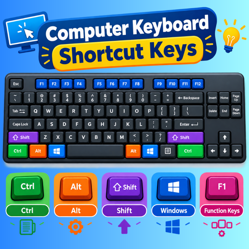 Computer shortcut keys of keyboard
